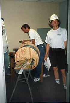 Jim Duncan at KOHL Radio, Fremont, CA - 1995 new studio constuction project