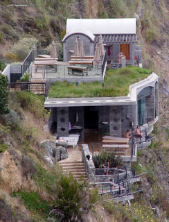 View of massage/spa building showing hot tubs.